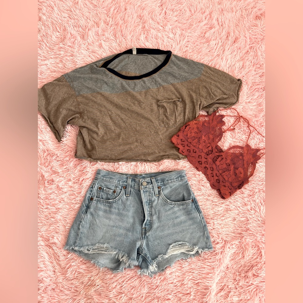 Free people cropped shirt